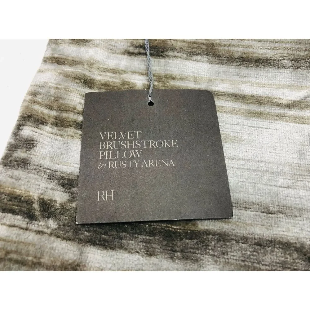 Restoration Hardware Velvet Brushstroke Four Square Lumbar‎ Pillow Cover